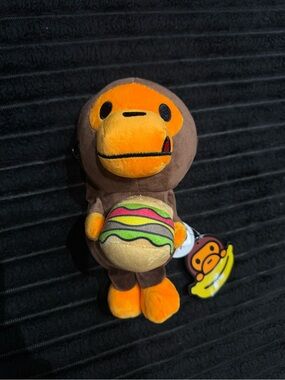 BAPE Baby Milo Plush Keychain Bag Charm - Brown & Orange